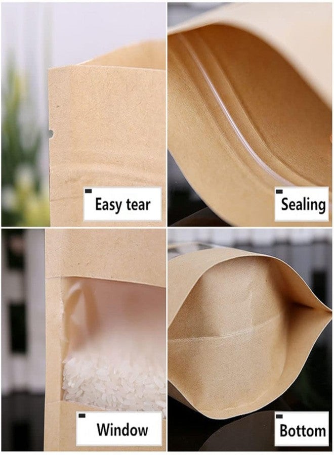 TRUE SHOP THE ULTIMATE SOLUTION FOR FOOD STORAGE - KRAFT POUCH STAND-UP BAGS WITH SELF-SEALING TECHNOLOGY MATT BROWN (250 GM, 20, count) - Image 4